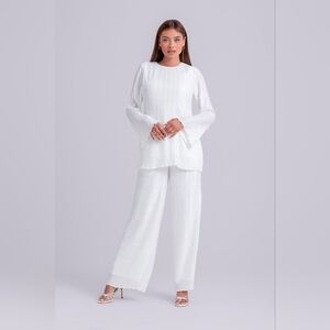 Hanadi Two Piece Matching Set- White